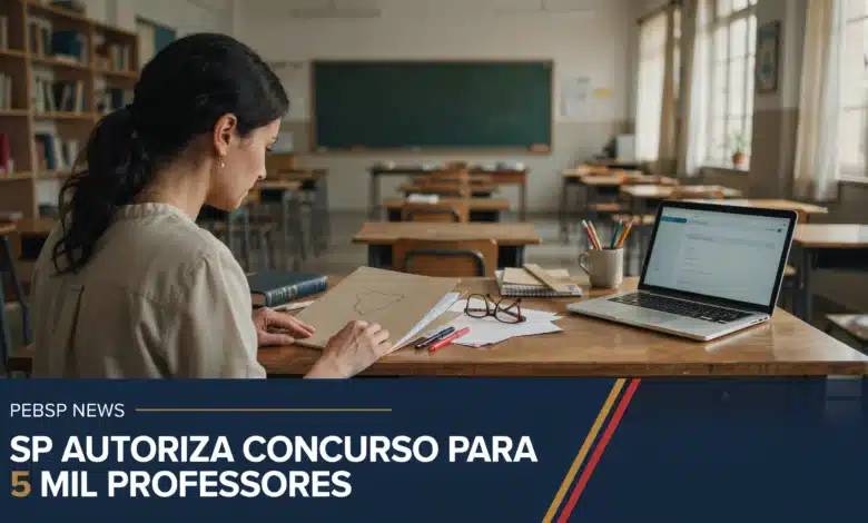 Governo de SP autoriza concurso com 5 mil vagas efetivas para professores da rede estadual. Edital e inscrições ainda serão divulgados. Veja detalhes.