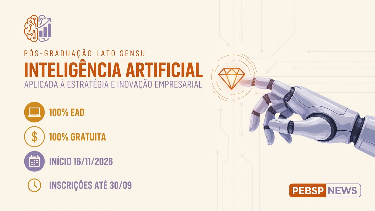 Graduados em qualquer área podem concorrer a uma das vagas da pós-graduação EAD de Inteligência Artificial do IFMG com seleção por sorteio.