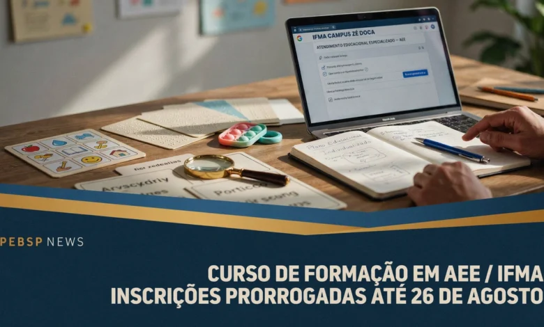 IFMA oferece 40 vagas gratuitas para curso presencial de Atendimento Educacional Especializado em Zé Doca. Inscrições até 26 de agosto. Aulas começam em setembro.