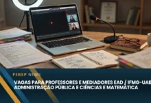 IFMG abre 5 seleções pela UAB professor conteudista, regente e mediador pedagógico, bolsas de R$ 1.350 a R$ 1.850, inscrições até 31082026.