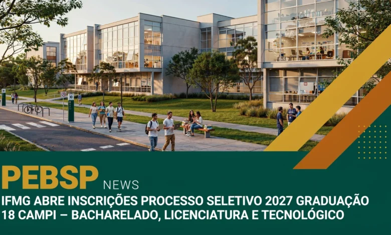IFMG abre inscrições para o Processo Seletivo dos cursos de graduação, com vagas em 18 campi. Confira prazos, taxa, cronograma do edital aqui.