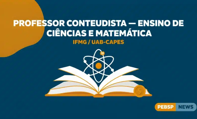 IFMG abre seleção para professor conteudista em pós-graduação de Ciências e Matemática, com bolsa de R$ 1.850. Inscrições até 3108. Veja o edital.