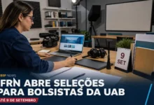 IFRN abre cinco seleções da UAB com bolsas de R$ 1.100 a R$ 2.000 para professor, mediador, coordenador e equipe multidisciplinar. Veja requisitos.
