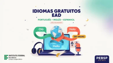 IFRO abre 120 vagas em cursos gratuitos de português, espanhol e inglês, na modalidade EaD, em Guajará-Mirim. Inscrições até 27082026.