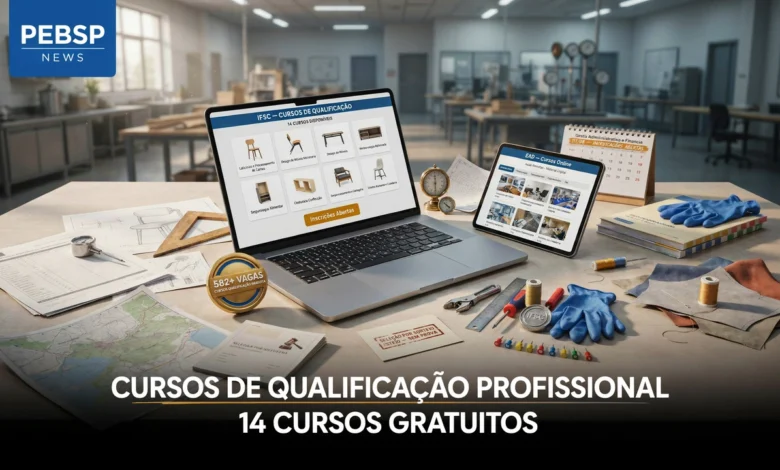 IFSC abre 582 vagas em 14 cursos gratuitos de qualificação profissional em 9 câmpus, com seleção por sorteio eletrônico ao vivo. Inscrições até 31082026.