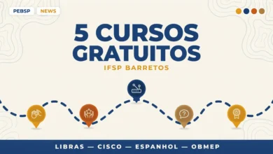 IFSP Barretos oferece vagas gratuitas em Libras, Cisco, Espanhol e Matematica, com inscricoes prorrogadas ate 31 de agosto.