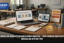 IFSP Diadema abre 25 vagas para curso gratuito de Agente de Inclusão Digital, com bolsa de R$ 750. Inscrições até 18/08/2026. Veja como se inscrever.