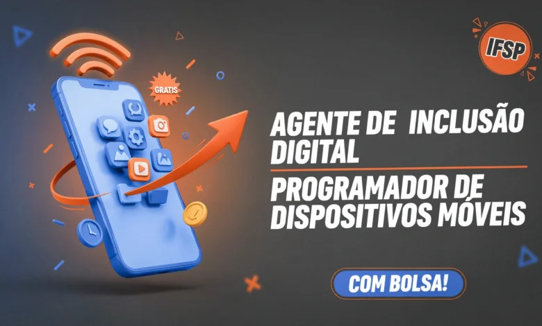 IFSP Diadema seleciona 75 candidatos para cursos FIC gratuitos em inclusão digital e programação móvel, com bolsa PRONATEC. Inscrições até 18082026.