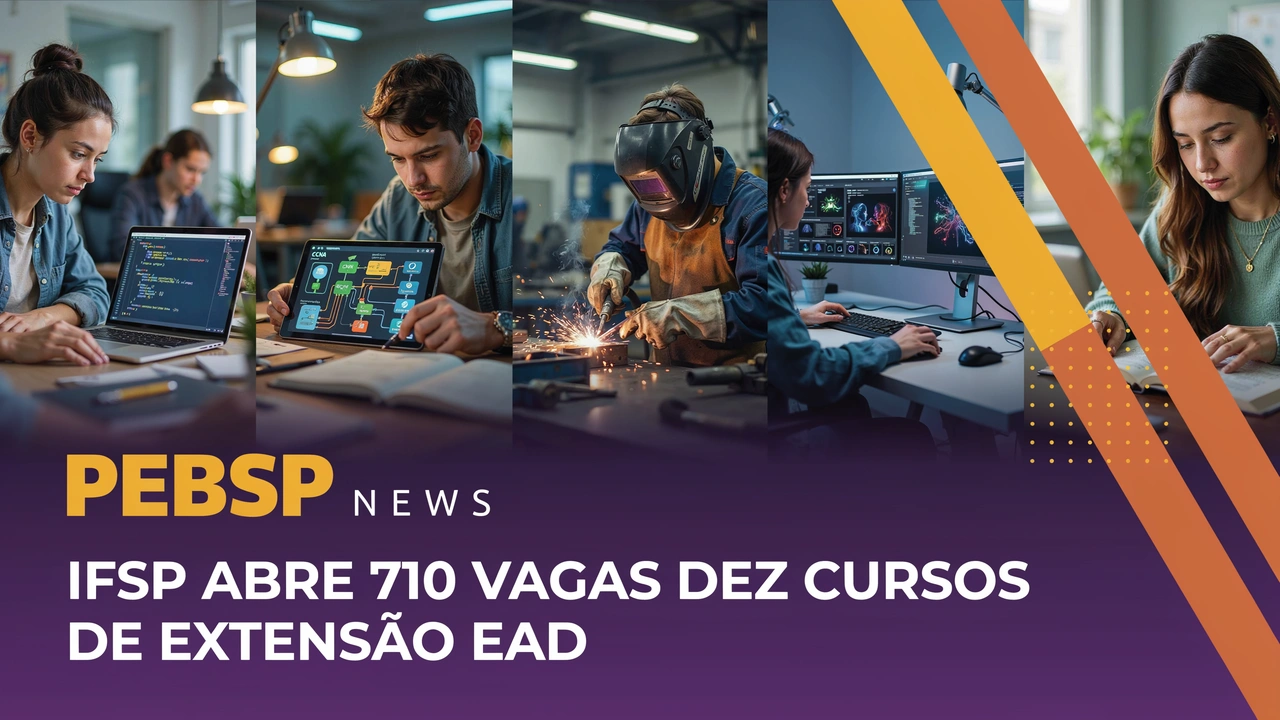 IFSP de São José do Rio Preto abre 710 vagas em dez cursos de extensão EaD gratuitos; inscrições vão até 12 de agosto de 2026. Confira os cursos.