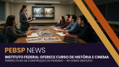 IFSP oferece curso gratuito de extensão sobre história e cinema, com 40 vagas e carga de 60 horas. Confira o edital e inscreva-se até 12 de agosto de 2026.