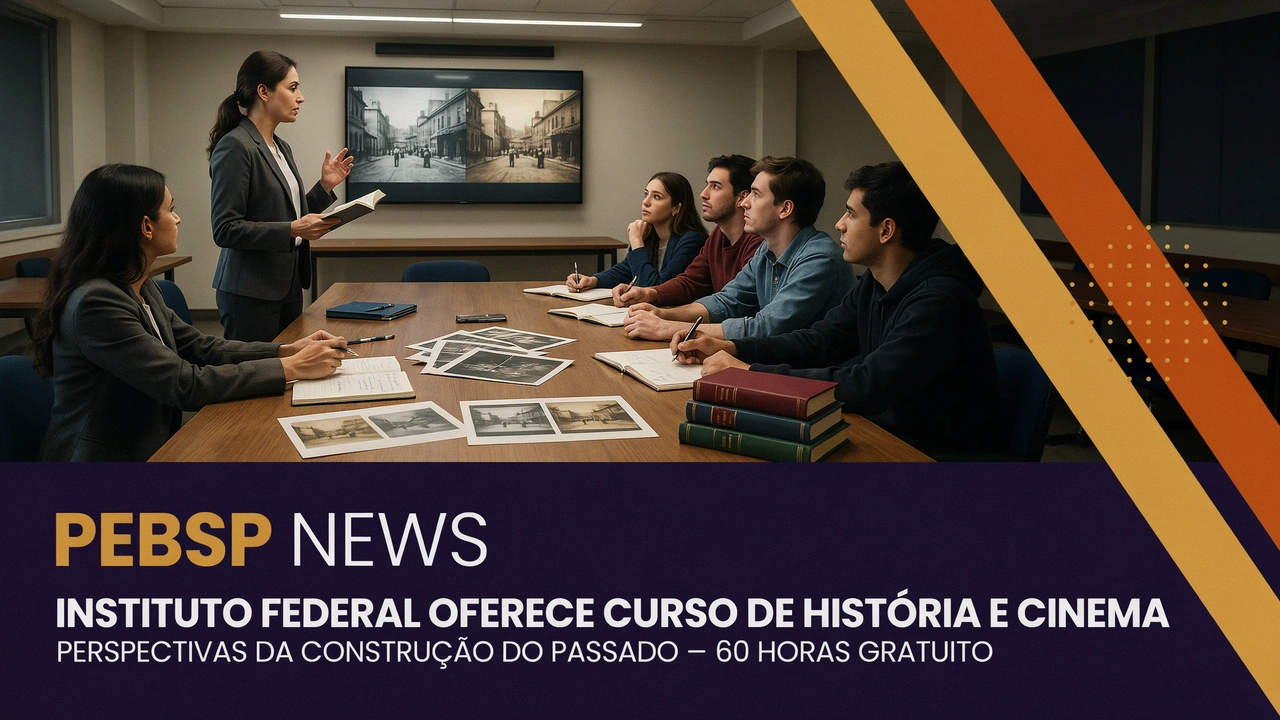 IFSP oferece curso gratuito de extensão sobre história e cinema, com 40 vagas e carga de 60 horas. Confira o edital e inscreva-se até 12 de agosto de 2026.