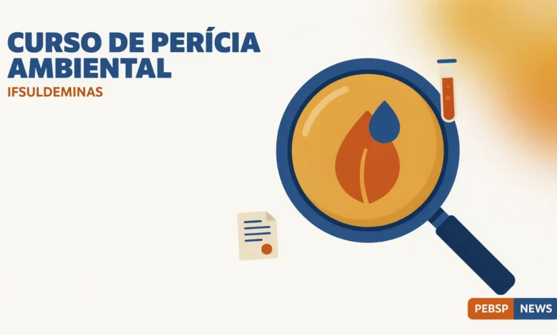 IFSULDEMINAS abre 3 mil vagas gratuitas em curso EaD de Perícia Ambiental. Inscrições até 4 de setembro, exige apenas Ensino Médio. Confira o cronograma.