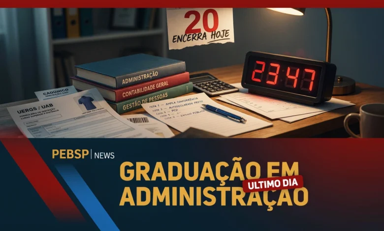 UERGS oferece 14 vagas gratuitas em Administração EaD; inscrições terminam hoje, 20 de agosto