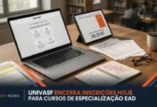 Inscrições encerram hoje para 900 vagas de especialização EAD gratuita na UNIVASF. Educação indígena, gestão, tecnologias agrícolas e mais. Sem mensalidade.