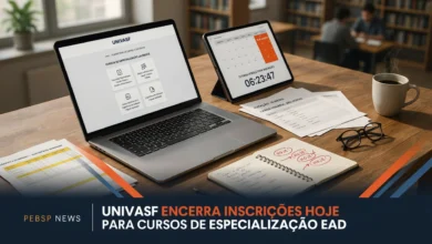 Inscrições encerram hoje para 900 vagas de especialização EAD gratuita na UNIVASF. Educação indígena, gestão, tecnologias agrícolas e mais. Sem mensalidade.