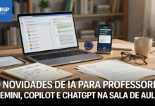 Levantamento traz 10 novidades de IA na educação para o ano letivo Gemini, Copilot e ChatGPT K-12. Confira as ferramentas para professores.