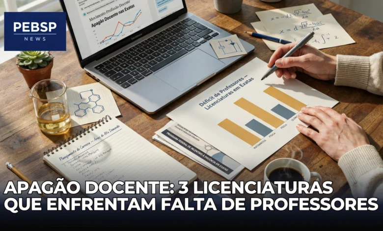 Matemática, Física e Química enfrentam maior carência de professores. Levantamento do Movimento Profissão Docente mostra oportunidades de carreira em regiões específicas.