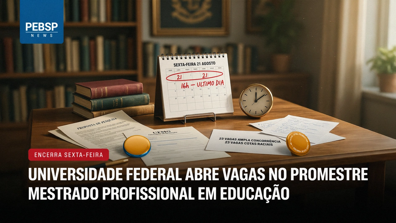 Mestrado profissional em Educação e Docência da UFMG 46 vagas em 8 linhas de pesquisa. Inscrições até 21 de agosto. Confira o edital, cronograma e critérios de seleção.