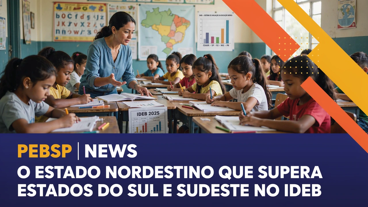 O Ceará teve a segunda maior nota do Ideb 2025 nos anos iniciais, superando São Paulo, Rio de Janeiro e outros estados do Sul e Sudeste.