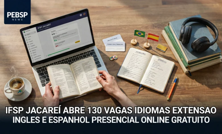 O IFSP abriu 130 vagas gratuitas para cursos de extensão em Inglês e Espanhol no 2º semestre de 2026. Inscrições abertas!