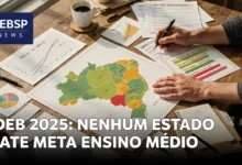 O Ideb 2025 mostra que a meta do ensino médio (5,2) não foi cumprida em nenhum estado. Veja o desempenho completo por UF.