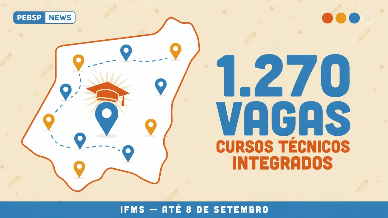 Oportunidade de curso técnico gratuito integrado ao Ensino Médio do IFMS são 1.270 vagas distribuídas em 11 cursos diferentes. Increva-se!