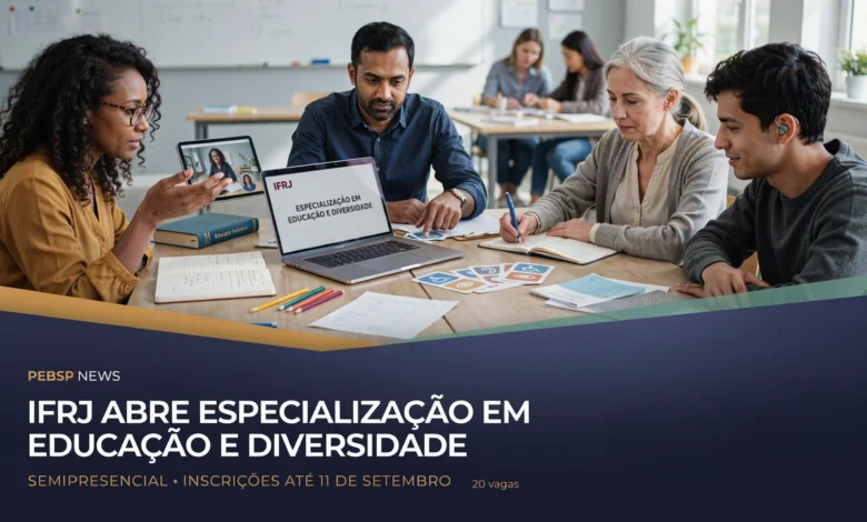 Oportunidade de pós-graduação gratuita IFRJ abre vagas em curso de especialização em Educação e Diversidade em 18 meses, sem mensalidade.