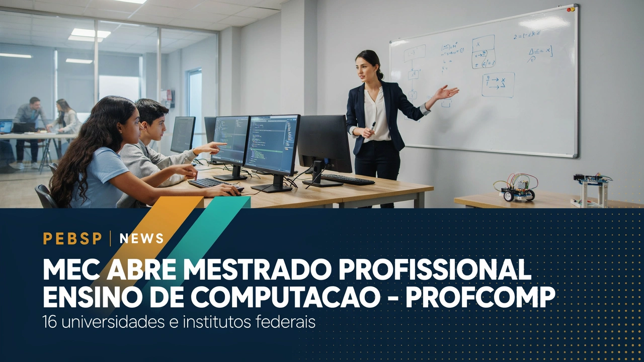 PROFCOMP abre inscrições de mestrado para professores de Computação até 18082026. Prova em 1309, coordenação da SBC. Veja o cronograma completo.