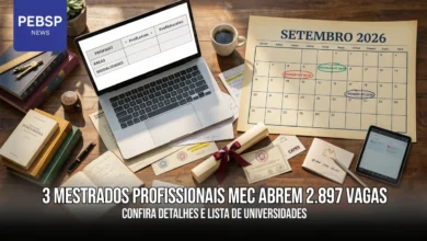 PROFMAT, ProfLetras e ProfEducatec somam 2.897 vagas em cursos de mestrado profissional do MEC. Confira detalhes das vagas