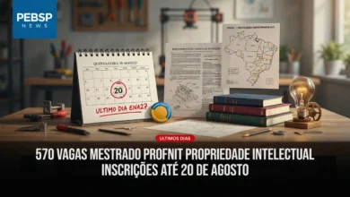 PROFNIT as inscrições para as 570 vagas de Mestrado Profissional gratuito terminam em 20 de agosto de 2026. Veja como se inscrever no ENA27.