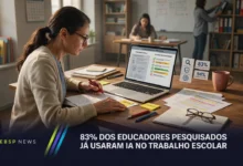 Pesquisa com 7.345 educadores aponta que 83% já usam IA no trabalho escolar. Veja as tarefas mais comuns, os receios e os limites do levantamento.