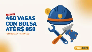 Petrobrás e SESI abrem 460 vagas (MG, PR, RS, SP) para qualificação profissional com bolsa de R$ 660 a R$ 858mês. Inscrições até 24082026.