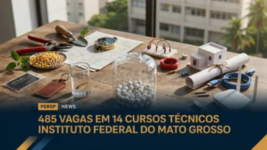Processo seletivo IFMT abre inscrições para 14 cursos técnicos presenciais e EaD subsequentes com seleção sem taxa via sorteio eletrônico.