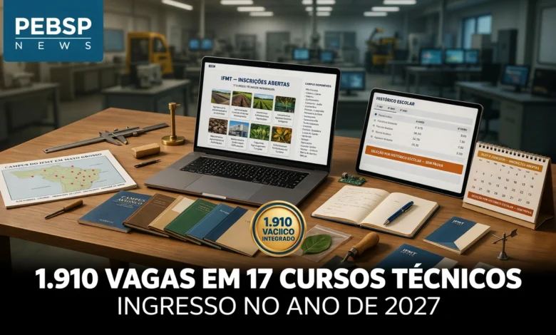 Processo seletivo do IFMT oferece cursos técnicos integrados gratuitos em 12 campi, com seleção pelo histórico escolar. Inscrições até 3108.