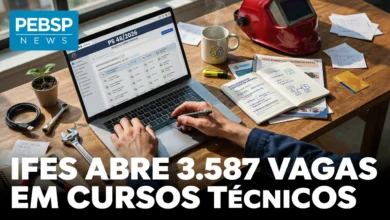 Processo seletivo do Ifes oferece vagas gratuitas em 26 cursos técnicos integrados ao Ensino Médio distribuídos em 22 polos. Confira o edital!