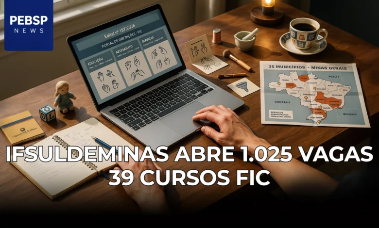 Procurando um curso de formação gratuito com certificação rápida O IFSULDEMINAS abriu vagas para diversas áreas em 35 municípios.