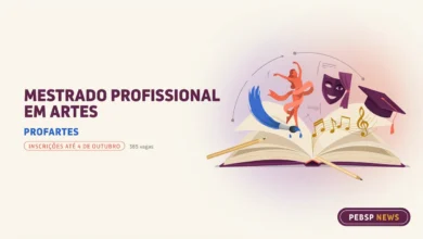 ProfArtes oferece 385 vagas no mestrado profissional em Artes para professores. Inscrições vão de 5 de setembro a 4 de outubro de 2026. Confira.