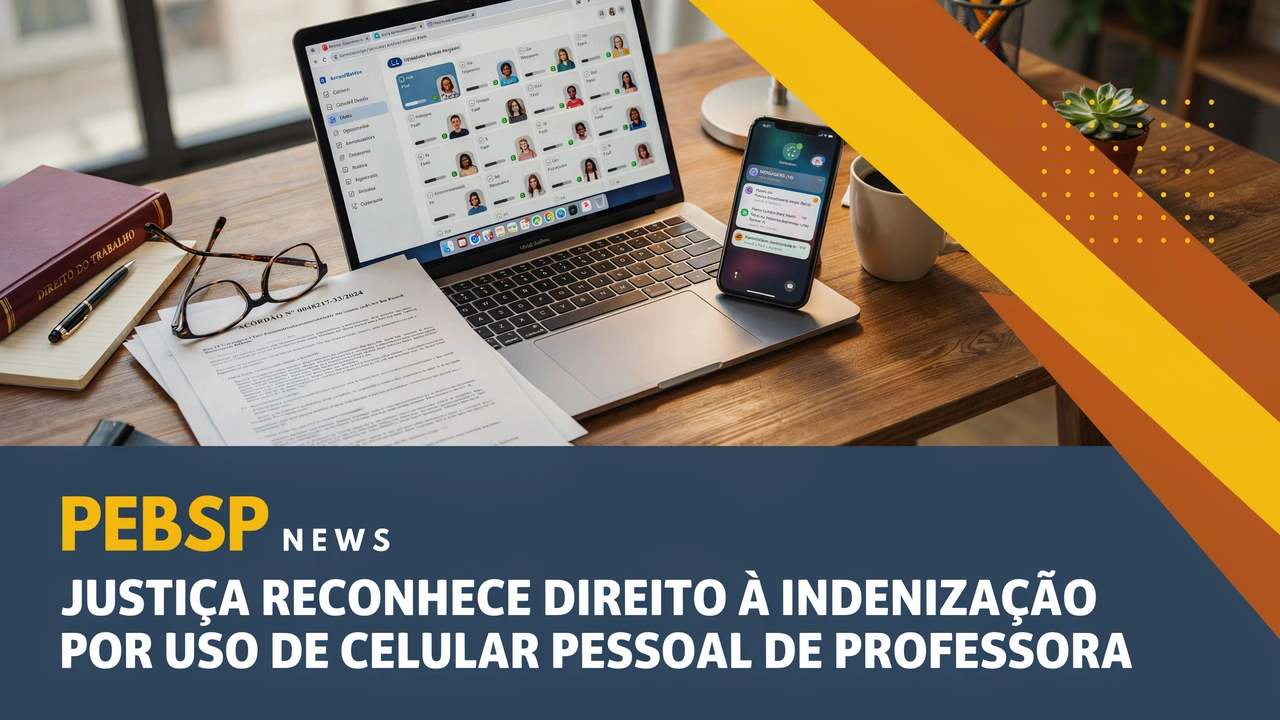 Professora ganha indenização por usar celular pessoal no trabalho. Veja como a Justiça reconheceu esse direito e o que muda para docentes.
