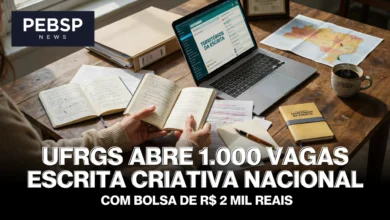 Programa Territórios da Escrita amplia prazo de inscrição. Curso gratuito oferece 1.000 vagas e bolsas de R$ 2.000 mensais.