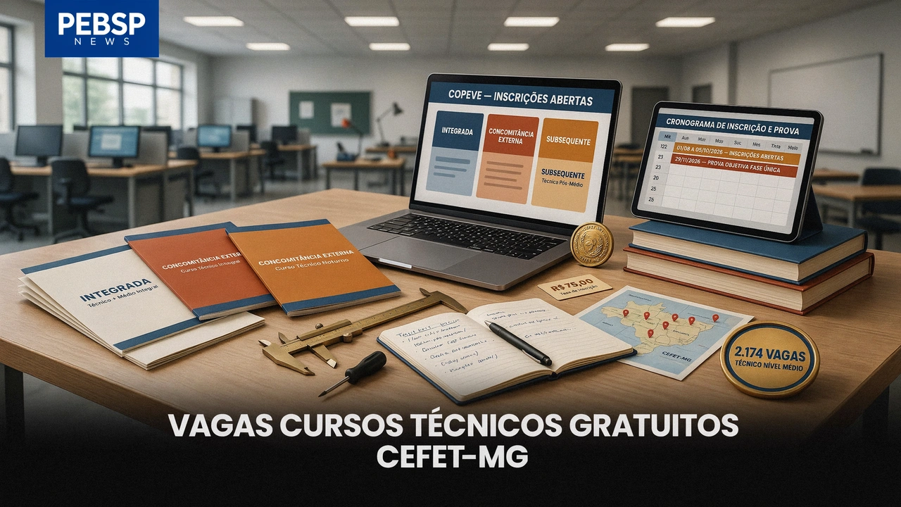 Saiba tudo sobre o Processo Seletivo CEFET-MG 2.174 vagas para os cursos técnicos gratuitos em 3 modalidades. Isenção da taxa até 1509.