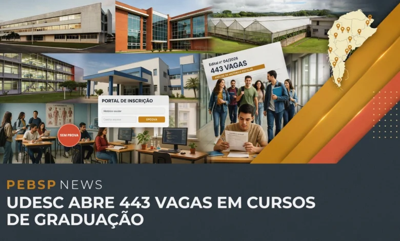 Sem taxa de inscrição e sem provas UDESC abre seleção por histórico para 443 vagas de graduação. Veja o edital, cursos, vagas e prazos aqui!