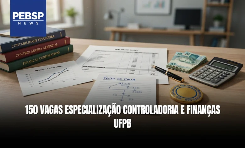 Sem taxa e sem prova a UFPB seleciona candidatos por histórico escolar para curso EaD de pós-graduação em Controladoria e Finanças. Confira!