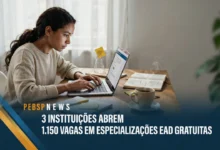 Três especializações EAD gratuitas somam 1.150 vagas UDESC, IFSertãoPE e IFSULDEMINAS têm inscrições abertas até agosto de 2026. Confira prazos.