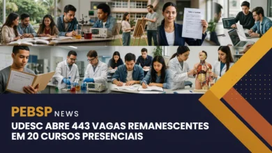 UDESC abre processo seletivo para os cursos de graduação com ingresso via histórico do ensino médio, ENEM ou ENCCEJA. Inscrições até 1008.