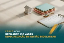UEPG abre 150 vagas na Especialização em Gestão Escolar EAD, gratuita, via UAB, para professores. Inscrições até 21082026, veja como participar.