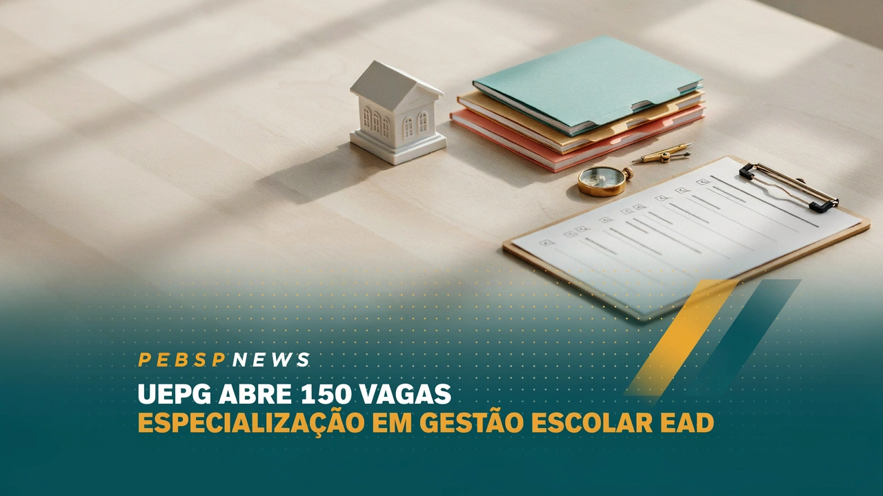 UEPG abre 150 vagas na Especialização em Gestão Escolar EAD, gratuita, via UAB, para professores. Inscrições até 21082026, veja como participar.