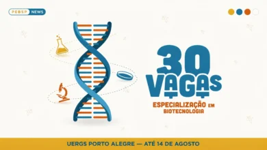 UERGS abre 30 vagas para especialização em Biotecnologia em Porto Alegre. Inscrições prorrogadas até 21 de agosto de 2026, com taxa de R$ 100,00.