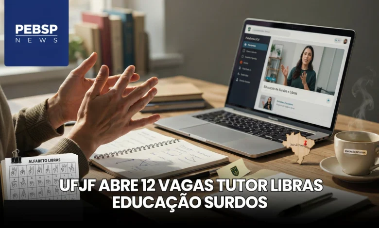 UFJF seleciona 12 tutores a distância para curso de Libras, bolsa de R$ 765 mensais. Entrevista eliminatória em Libras. Inscrições até 4 de agosto.