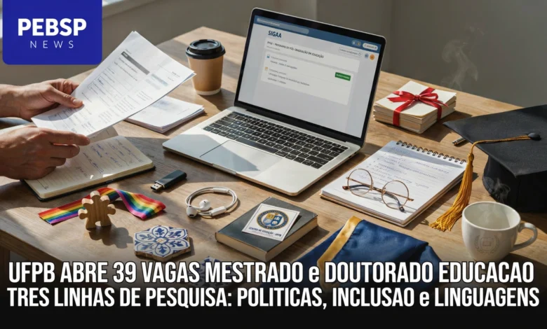 UFPB abre inscrições para mestrado e doutorado em educação pelo SIGAA. Prazo até 03 de agosto de 2026. Ações afirmativas incluídas. Confira.