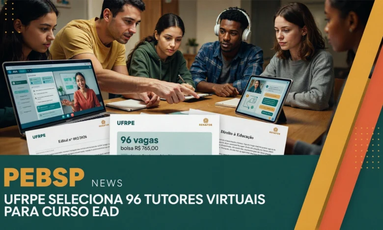 UFRPE abre 96 vagas de Tutor Virtual para curso sobre direito a educacao da populacao em situacao de rua. Bolsa de R$ 765. Inscricoes de 3 a 10 de agosto.
